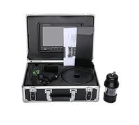 Cámara de pesca submarina, 9 pulgadas DVR Recorder 20m 50m 100m Pesca bajo el agua Videocámara Finder IP68 Impermeable 38 Le Cámara giratoria DS de 360 grados para pesca en kayak en lagos helados(F8