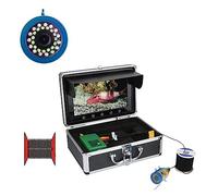 Cámara de Pesca submarina Buscador de Peces de 9 Pulgadas Cámara de Pesca submarina 15 Piezas LED Blancos + 15 Piezas Lámpara infrarroja for Pesca en mar/río/Hielo(30 Leds 15M Cable)