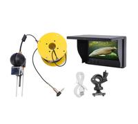 Cámara de Pesca Submarina, Buscador de Pescado Portátil HD 1080p con Cable de 100 Pies, Luz de Relleno, Pantalla de 4.3 Pulgadas, para la Pesca de Kayak en Bote de Hielo en el