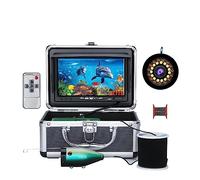 Cámara de Pesca submarina con buscador de Peces de 7 Pulgadas, 15 Uds. De LED Blancos + 15 Uds. De lámpara infrarroja, cámara HD de 1080P con 15M y 30M for Pesca en Hielo(15M)