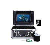 Cámara de pesca submarina, Finder Fish Pesca submarina 1080p Kit de cámara de 7 pulgadas WIFI Inalámbrico 1 6GB Grabación de vídeo DVR + 15M 6W IR Cámara para pesca en kayak en lagos helados(F011M-20M
