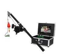 Cámara de pesca submarina, Kit de cámara de video de pesca de aleación de aluminio 6W IR LED Luces con 7 "pulgadas Hd Rueda de mar Monitor de color 15m 25m 3m cable para pesca en kayak en lagos helado