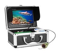 Cámara De Pesca Submarina, Kit de cámara de vídeo for pesca submarina 1000TVL 6 uds IR/LED blanco con Monitor a Color de 7 pulgadas 10M 15M 20M 30M buscador de peces de hielo(White LED 15M Cable)