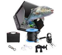 Cámara de Pesca Submarina, Sonda de Pesca IP67 con Pantalla IPS HD de 4,3 Pulgadas y Cable de 30m, Función de Penetración en Aguas Turbias para Pesca en Hielo, en Barco, Desde la Orilla y en Kayak