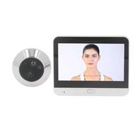 Cámara de Puerta Digital con Pantalla LCD de 4,3, Timbre Electrónico de Visor de Puerta 1080P, Cámara de Mirilla de Puerta con Intercomunicador de Visión Nocturna IR con ángulo