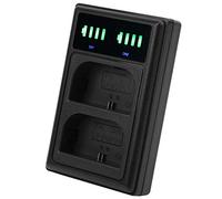 Cámara de Puerto Dual Pantalla Dual Cargador de Base Dual para Batería de Cámara LP-E6/E6N Mini Cargador Portátil con Pantalla LCD para Viajes y Fotografía Al Aire Libre