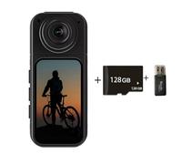 Cámara de pulgar 1080P, función de cámara giratoria de largo alcance de 180°, cámara de acción portátil de 128G, cámara portátil, colocada en todas partes, de largo alcance, diseño magnético, adecuado