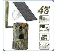 Cámara de rastreo de disparo Solar 20M PIR detección de movimiento cámara de tempestade 4K 14MP 4G tarjeta SIM 30M visión nocturna mAh A Set add 64G