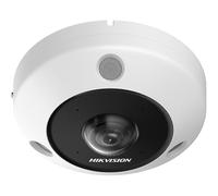 Cámara de Red para Exteriores Hikvision6MP Deepinview Fisheye con IR. micrófono(4) y HP. Alarma y E/S de Audio.