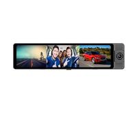 Cámara de Respaldo con Cámara de Tablero con Espejo, Tres Lentes Delanteras Traseras Interiores, 3 Modos de Visualización, Cámara de Espejo Retrovisor Gran Angular de 180°,