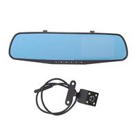 Cámara de Respaldo de Cámara de Tablero con Espejo de 4.3 1080p, Cámara de Espejo Retrovisor WDR de Gran Angular de 170 ° Grabación en Bucle, Cámara de Tablero Trasera Frontal
