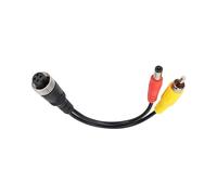 Cámara de respaldo de coche de 4 pines, cabeza de aviación macho/hembra a AV/hembra, adaptador de enchufe de cable múltiple para monitor trasero de coche (F) (B)