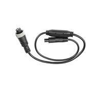 Cámara de respaldo de coche de 4 pines, cabeza de aviación macho/hembra a AV/hembra, adaptador de enchufe de cable múltiple para monitor trasero de coche (F) (4 pinM-4 pines)