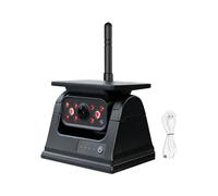 Cámara de Respaldo Inalámbrica Solar WiFi con Base Magnética, Alarmas de Punto Ciego AI, Respaldo para IOS para Android, Vista Frontal y Trasera,