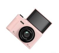 Cámara de salida 5K para grabación de vlog, pantalla abatible de 2.8 pulgadas, zoom digital de 18x, sensor CMOS de 1/2.3 pulgadas y USB 2.0 (rosa)