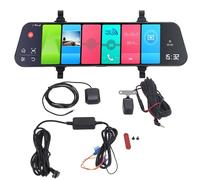 Cámara de Salpicadero con Espejo con Pantalla Táctil de 12, 1080P FHD 4G WiFi Cámara de Respaldo de Visión Trasera Grabación en Bucle Grabadora de Conducción con Sensor G Gran