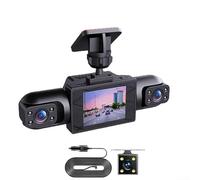 Cámara de salpicadero de 360 grados, 4 canales, 4K frontal y cámara trasera lateral 1080P, pantalla IPS de 3.16, detección de movimiento, grabación en bucle, para sistema DVR de visión nocturna