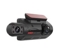 Cámara de salpicadero DVR DashCam Klack con Doble Lente para Coche - grabadora de vídeo - visión Nocturna - Sensor G - grabación en Bucle - 1080 Pulgadas - IPS - Caja Negra