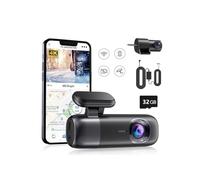 Cámara de salpicadero F9 4K, cámara frontal y trasera con WiFi, GPS for coche, modo de estacionamiento, Dvr for coche, grabadora de visión nocturna mediante Control por aplicación(With HW kit)