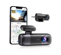 Cámara de salpicadero F9 4K, cámara frontal y trasera con WiFi, GPS for coche, modo de estacionamiento, Dvr for coche, grabadora de visión nocturna mediante Control por aplicación(No HW KIT)