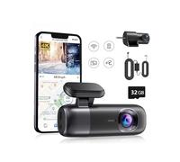 Cámara de salpicadero F9 4K, cámara frontal y trasera con WiFi, GPS for coche, modo de estacionamiento, Dvr for coche, grabadora de visión nocturna mediante Control por aplicación(With HW kit)