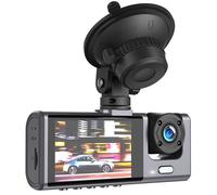 Cámara de salpicadero para vehículos con pantalla LCD dual Full HD de 12 MP y 2 y ángulo de visión de 140° - XO