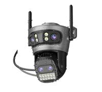 Cámara de Seguridad, 10X Optical Zoom 16MP 4K Outdoor Wireless Security Camera Four Lens WiFi PTZ Camera with Color Night Vision for Home Surveillanc(16MP NO SD Card)