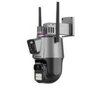 Cámara de seguridad 4K PTZ 360° con doble lente, seguimiento automático, protección de seguridad, inalámbrica, for interiores y exteriores, for seguridad del hogar (cámara de 8 MP, 32 GB adicionales).