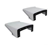 Cámara de seguridad al aire libre Sun Rain Shade Cover White Plastic Shield Protector Techo para CCTV Sistema Resistencia a la intemperie Durabilidad (2 piezas)