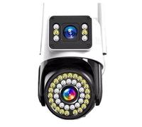 Cámara de seguridad, cámara de doble lente 4K de 8 MP, cámara PTZ de doble pantalla 2K de 4 MP, cámara inalámbrica de seguridad con audio bidireccional, impermeable for exteriores e interiores (cámara