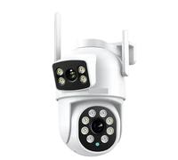 Cámara de seguridad, cámara PTZ de 8 MP, lente dual, seguimiento automático, detección humana por IA, videovigilancia exterior, cámaras IP de seguridad CCTV, for seguridad del hogar en interiores y ex