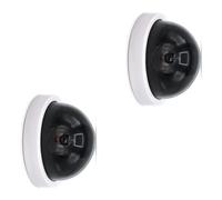 Cámara de seguridad falsa con luz LED intermitente, funciona con pilas, diseño realista para prevención de robo en interiores y exteriores, cámara de seguridad simulada con luz intermitente