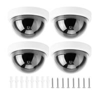 Cámara de seguridad falsa con simulación de luz LED para vigilancia de oficina en casa, disuasión, fácil instalación, materiales ABS, modelo de cámara antirrobo ABS
