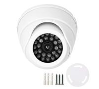 Cámara de Seguridad Falsa para Exterior, Cámaras Ficticias con Luz LED Parpadeante Realista, IP65, Ideal para Hogar, Oficina y Estacionamiento