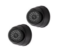 Cámara de seguridad falsa realista con luz LED intermitente para uso en interiores y exteriores, cámara de vigilancia falsa con luz LED parpadeante