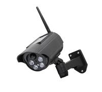 Cámara de seguridad falsa solar realista para exteriores, señuelo de vigilancia con carga automática para tienda, resistente a la lluvia, fácil instalación, resistente a la intemperie, cámara de