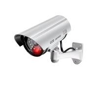 Cámara de Seguridad Ficticia para Exteriores, Sistema de Vigilancia CCTV Falso LED para Propiedades, Negocios, Seguridad del Hogar.