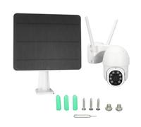 Cámara de seguridad inalámbrica para exteriores 4G LTE con panel solar, tarjeta SIM integrada, vídeo HD 2K y control de giro e inclinación para