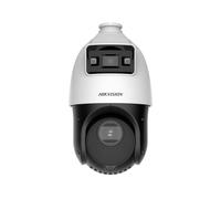 Cámara de Seguridad IP Hikvision Doble Lente PTZ Domo PoE 4MP+4MP 2.8mm+4.8-120mm Exterior IP66 - DS-2SE4C425MWG-E(14F0)
