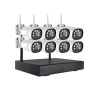 cámara de seguridad para el hogar, Sistemas De Cámaras CCTV, Kit Seguridad Para Exteriores NVR Inalámbrico 8 Canales 5MP 3MP IP Detección Rostros Mini Videovigilancia(2T,8ch 3mp)