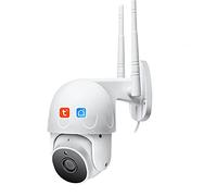 Cámara De Seguridad Para Exteriores, Tuya Outdoor Smart Wifi Dome Camera 1080P HD Security PTZ IP Camera Con Soporte De Seguimiento Automático Humano IP66