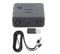 Cámara de Seguridad WiFi Interior, Cámara WiFi 1080P, Visión Nocturna, Detección Humana Inteligente, Mini Portátil, Alarma Personalizable para Hogar y Oficina, Negro