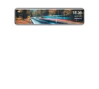 Cámara de Tablero, 3840 * 2160P 4K DashCam 415 grabadora de vídeo DVR for Coche Espejo retrovisor Pista GPS Lente Dual Registrador automático visión Nocturna 24H Park(Dual Lens-GPS,Without Card)