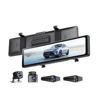 Cámara de Tablero, CAM Ultra HD 4 * 1080P 4CH Car DVR 12”Touch IPS WiFi 24H Parking Monitor Night Vision Camera Video Recorder