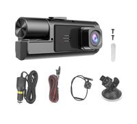 Cámara De Tablero - Cámaras Montadas En El Tablero del Coche, Grabadora De Vídeo 1080p con De Lente Inteligente De 3 Canales, Accesorios para Aparcamiento, Viajes,