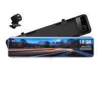 Cámara de Tablero, Coche DVR Espejo retrovisor grabadora 4K Video 12 Pulgadas Dash CAM GPS Track 415 Ultra HD 3840 * 2160P cámara(GPS-No TF Card)