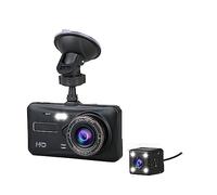 Cámara de Tablero Dash CAM Cámara Delantera y Trasera Car DVR Grabadora de Video for automóvil Vehículo Black Box Full HD 1080P Night Vision Driver Recorder Fácil instalación(Dual Lens,None)