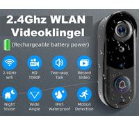 Cámara De Timbre De Puerta Inalámbrica HD 1080P 2,4GHz APP WLAN Tuya
