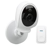 Cámara de Timbre de Video, 1080P HD Wirelss WiFi Timbre de Video Cámara Inteligente, Cámara de Timbre de Visión Nocturna Infrarroja con Llamada Bidireccional, Soporte de Detección