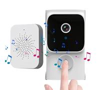 Cámara De Timbre Inalámbrica - Kit de Timbre de Videollamada Inalámbrico | Cámara de Seguridad con Comunicación Bidireccional para Vigilancia Nocturna Exterior en Hogares, Tiendas, Entradas, Patios